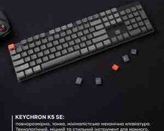 Klaviatura Keychron K5SE 104 Key Optical Red White Led Hot-Swap WL UA Black