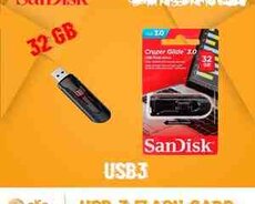 Flaş kart USB3 Sandisk Cruzer Glide 32GB