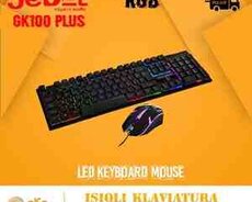 İşıqlı klaviatura və siçan Jedel GK110+ (led Keyboard, Mouse)