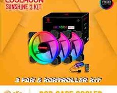 RGB kuler kit Coolmoon Sunshine, Jade, Billow Led 120mm (Programable Case Fan Kit)