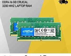 Curcial 16GB DDR4 3200 Mhz Noutbook RAM